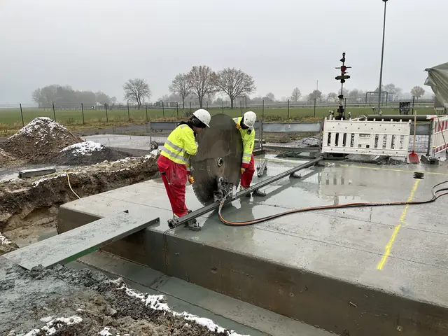 Betonplatte zersägen (65 cm, hochbewehrt) – Jandeck Kernbohrungen