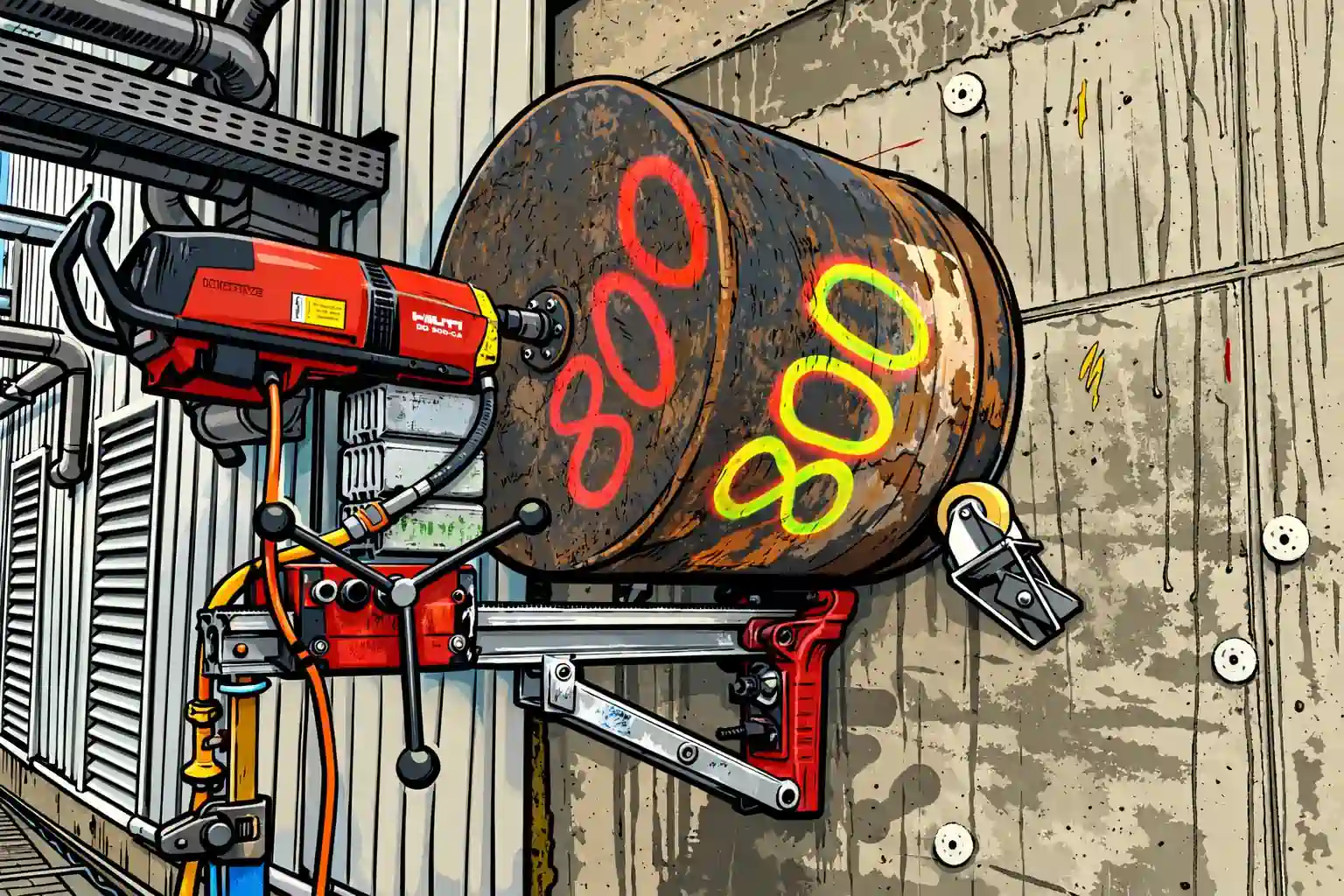 Kernbohrungen – Illustration der Arbeit