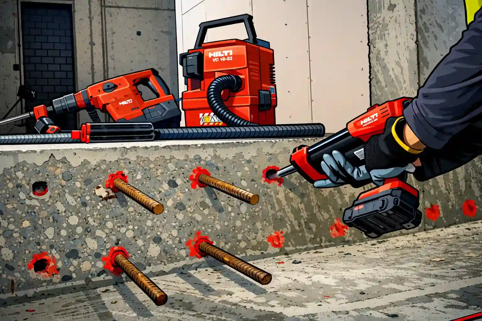 Nachträgliche Bewehrungsanschlüsse in Beton